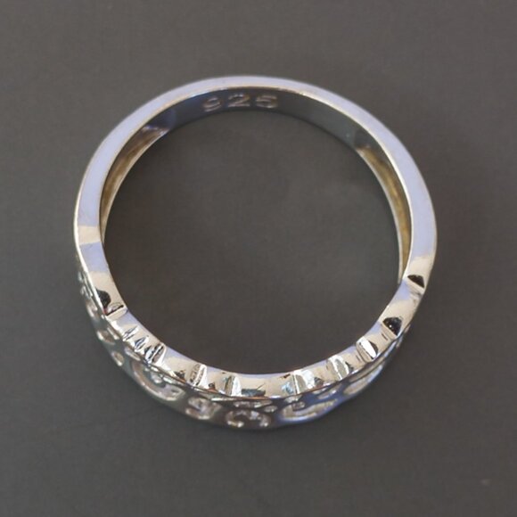 Sterling Openwork Scroll Band — Size 8 - Picture 11 of 13